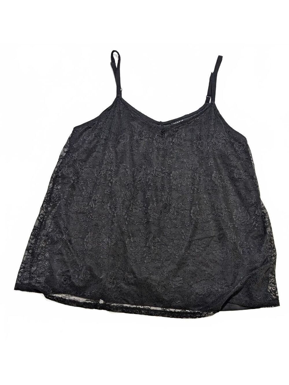 Torrid Size 1 Black Lace Sleeveless Babydoll Cami Tank Top Whimsigoth
